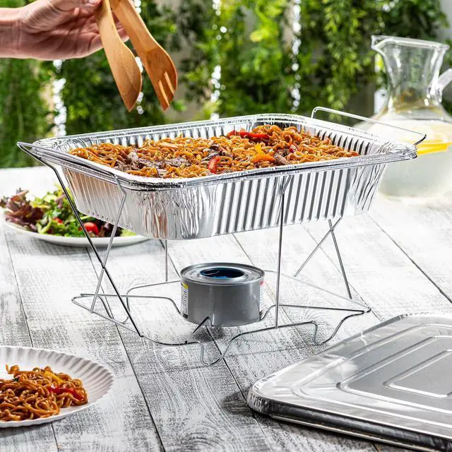 Alt view image 6 of 7 - GUSTO [30 Count 9x13 Inch Aluminum Pans, Half-Size Deep Steam Foil Pans, Tin Pans Disposable - Pans for Baking, Cooking, Heating, Storing, and Food Prepping (Formerly Comfy Package)