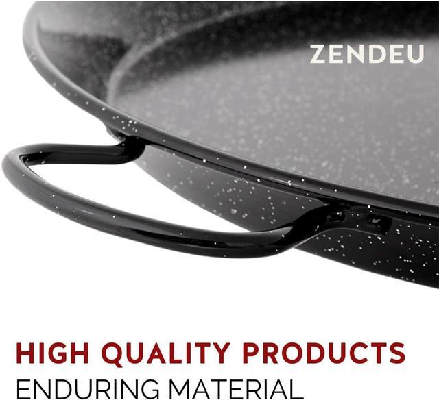 Alt view image 2 of 7 - Paella Pan 18 inch - Enameled Steel Paella Pan, Made in Spain - Easy Cleaning - Enameled Steel, 18 in - 46 cm (12 Servings) Cook your own Spanish Paella