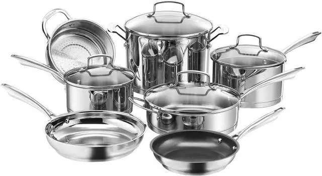 Alt view image 2 of 7 - Cuisinart 11-Piece Cookware Set, Professional Stainless Steel, 89-11,Silver