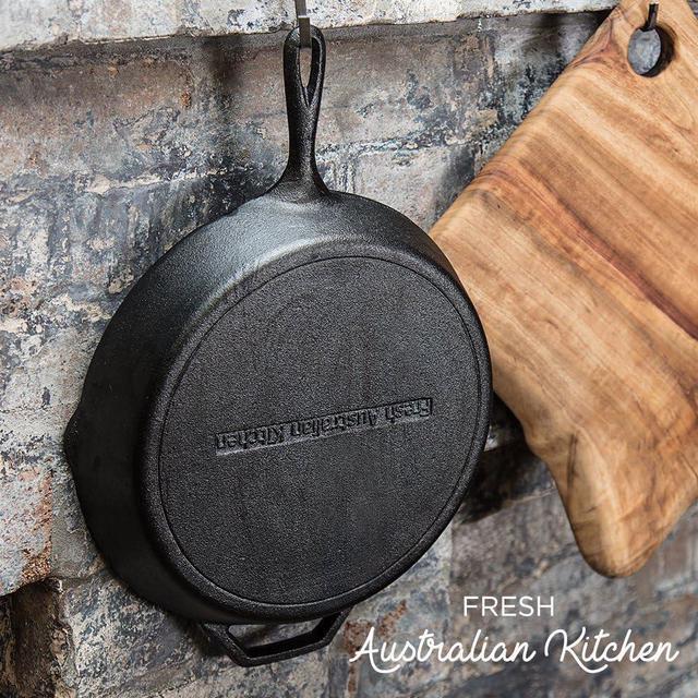Alt view image 5 of 7 - Fresh Australian Kitchen 12" Cast Iron Skillets Nonstick - Pre Seasoned Frying Pan Cookware Pan for Cooking