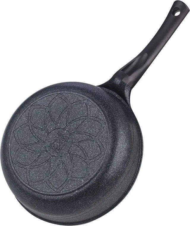 Alt view image 7 of 7 - Cook N Home Marble Nonstick Cookware Saute Fry, 8" and 9.5-Inch Skillet Pans, Black
