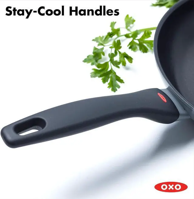 Alt view image 7 of 7 - OXO Softworks Hard Anodized 28 cm Frying Pan Skillet, 3-Layered German Engineered Non-Stick Coating, Stainless Steel Soft-Touch Handle, Induction, Oven Safe up to 180 °C, Dishwasher Safe, Grey
