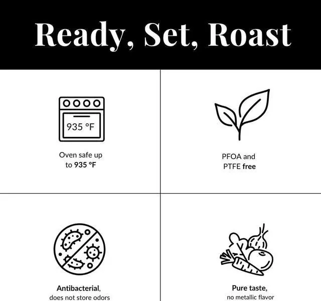 Alt view image 3 of 6 - Granite Ware Open Roasting Pan with Flat Rack (Speckled Black) - Accommodates up to 25 lb poultry or roast.