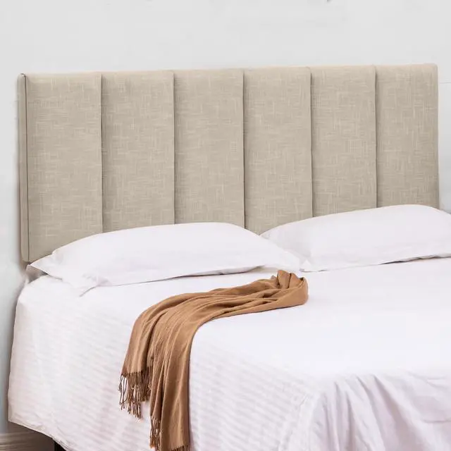 Main image of HAOBO Home Upholstered Headboard Foldable King Size Headboards Eastern King/California King Linen Panel with Height Adjustments