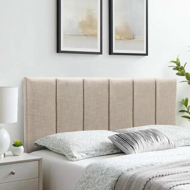 Alt view image 7 of 7 - HAOBO Home Upholstered Headboard Foldable King Size Headboards Eastern King/California King Linen Panel with Height Adjustments