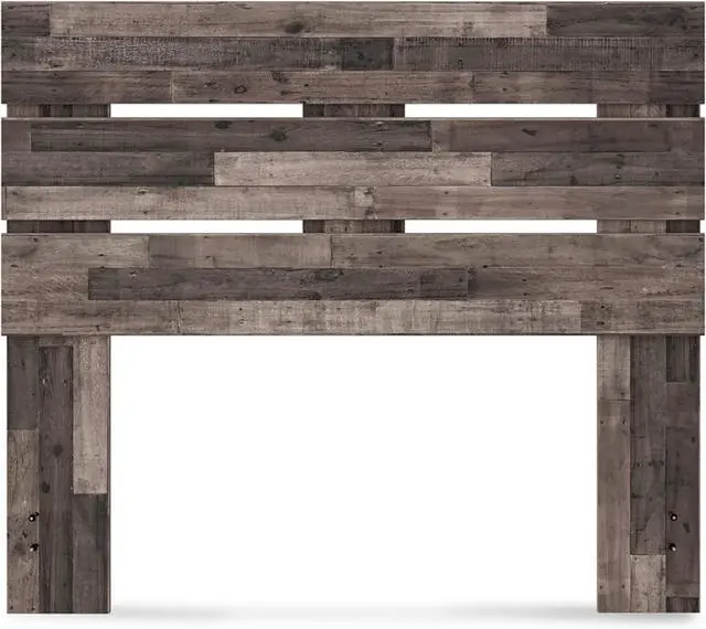 Alt view image 4 of 4 - Signature Design by Ashley Neilsville Butcher Block Panel Headboard, Full, Brown