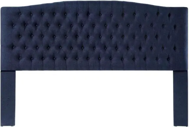 Alt view image 5 of 7 - 24KF Linen Upholstered Tufted Button King Headboard and Comfortable Fashional Padded King/California King Size headboard - Navy Blue