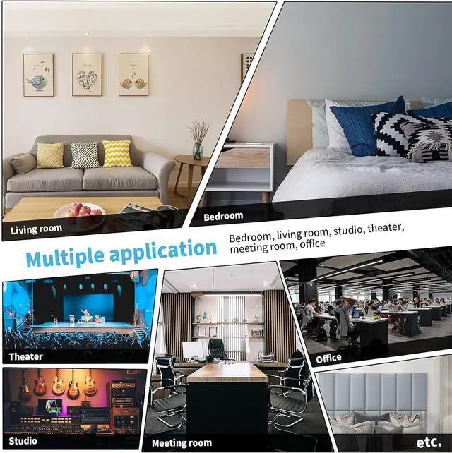 Alt view image 6 of 6 - Art3d Peel and Stick Black King Headboard, 12-Pack Upholstered Headboard for Queen, Full-Size Bed, Padded Wall Panel