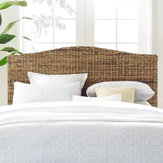 Alt view image 5 of 7 - Crosley Furniture Serena Handwoven Natural Fiber Rattan Bed Headboard, Banana Leaf, King