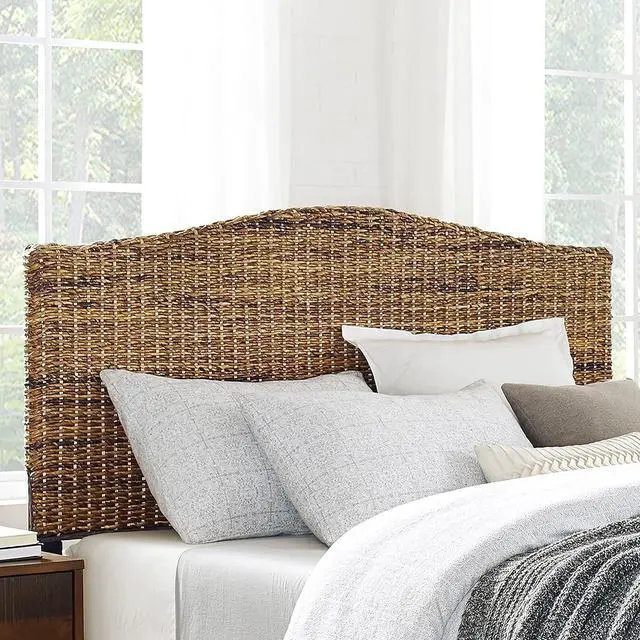 Alt view image 6 of 7 - Crosley Furniture Serena Handwoven Natural Fiber Rattan Bed Headboard, Banana Leaf, King