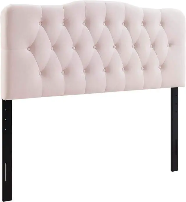 Alt view image 3 of 6 - Modway Annabel Diamond Tufted Performance Velvet Queen Headboard in Pink