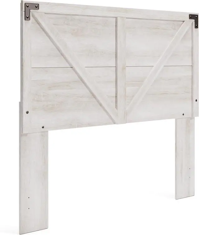 Main image of Signature Design by Ashley Shawburn Modern Farmhouse Headboard, Queen, Whitewash