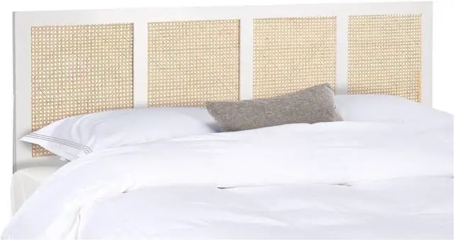 Alt view image 4 of 5 - SAFAVIEH Home Collection Vienna White Wash Cane King Headboard Platform