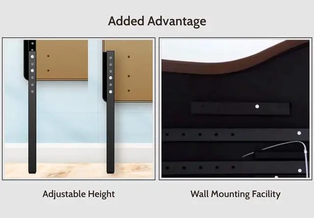 Alt view image 7 of 7 - Naomi Home Catalina Full headboard only, Height Adjustable Full Size Bed Headboard, Nailhead Tufted Headboard with 12 Positions, Metal Legs, Wall/Bed Mount, Linen Fabric headboard Full, Espresso