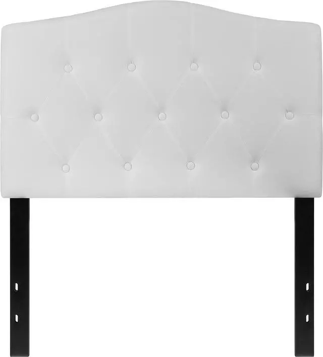 Alt view image 6 of 7 - Flash Furniture Cambridge Tufted Upholstered Twin Size Headboard in White Fabric