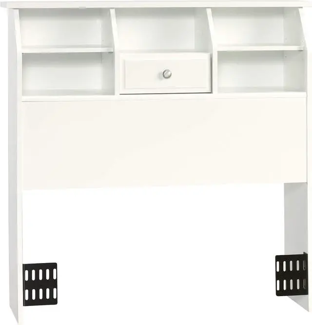 Main image of Sauder Shoal Creek Bookcase Headboard, Twin, Soft White finish