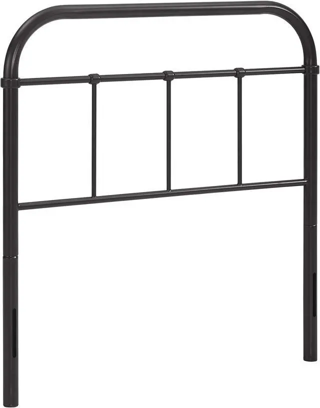 Alt view image 3 of 5 - Modway Serena Rustic Farmhouse Style Steel Metal Twin Headboard Antique Size in Brown