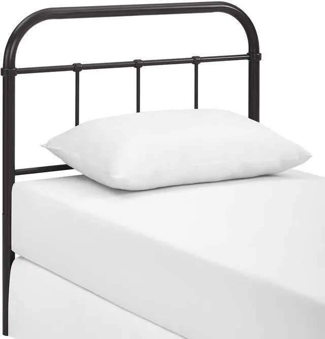 Alt view image 4 of 5 - Modway Serena Rustic Farmhouse Style Steel Metal Twin Headboard Antique Size in Brown