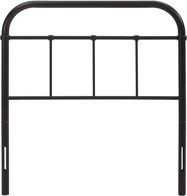 Alt view image 5 of 5 - Modway Serena Rustic Farmhouse Style Steel Metal Twin Headboard Antique Size in Brown