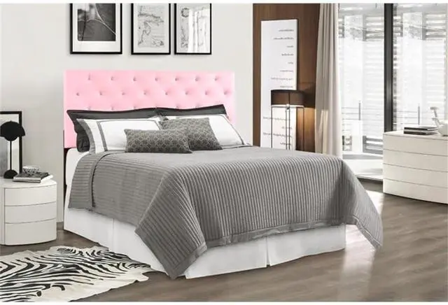 Alt view image 2 of 7 - Glory Furniture Super Nova Faux Leather Upholstered Full Headboard in Pink