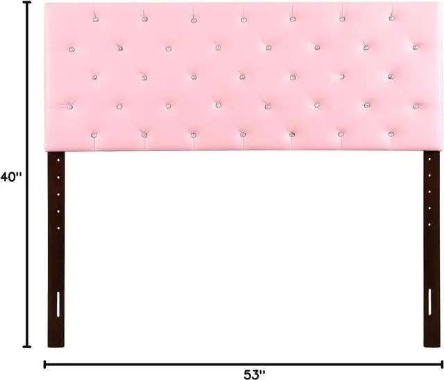 Alt view image 3 of 7 - Glory Furniture Super Nova Faux Leather Upholstered Full Headboard in Pink