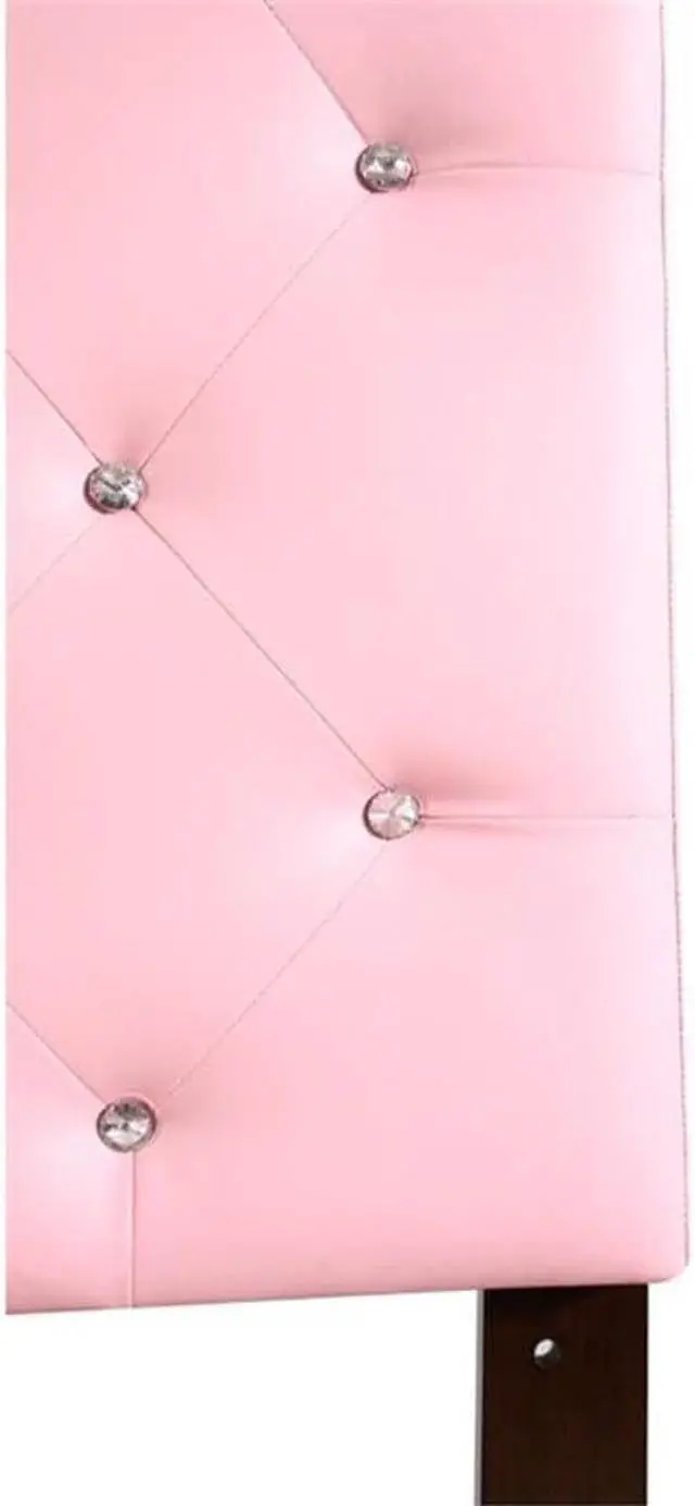 Alt view image 6 of 7 - Glory Furniture Super Nova Faux Leather Upholstered Full Headboard in Pink