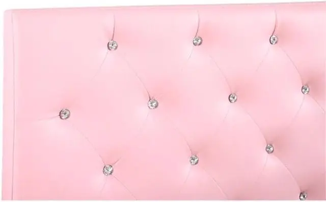 Alt view image 7 of 7 - Glory Furniture Super Nova Faux Leather Upholstered Full Headboard in Pink