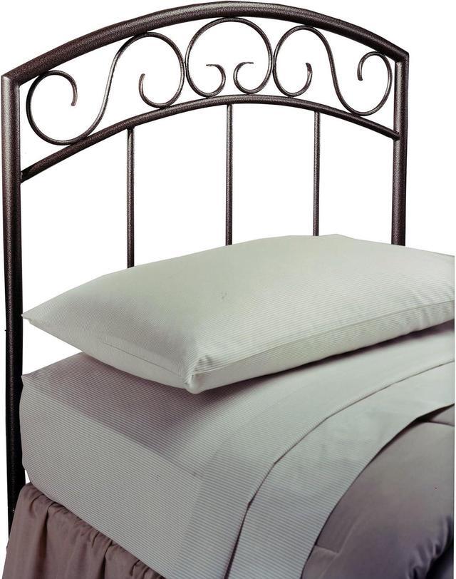 Main image of Hillsdale, Wendell Twin Size Metal Headboard with Scrollwork Design, Copper Pebble