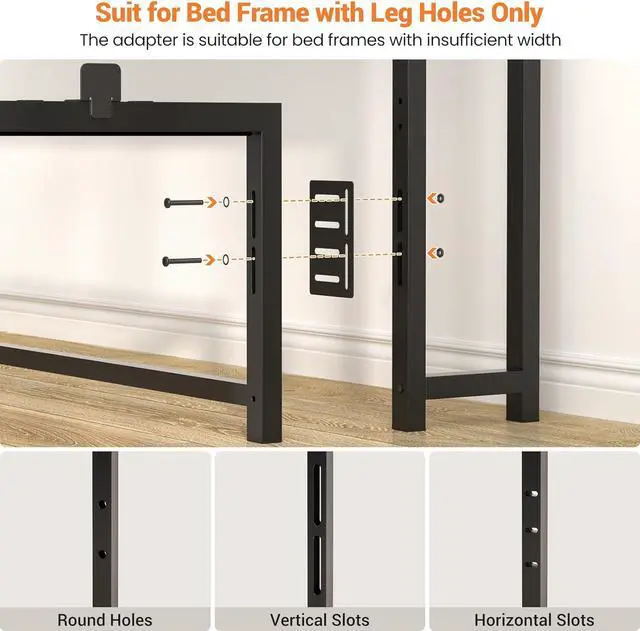 Alt view image 7 of 7 - Unikito Upholstered King Size Headboard with Two Hidden Drawer Storage, Headboard for King Size with Power Outlet and LED Light, King Headboard Only, Sturdy and Stable Headboard for Bedroom, Black