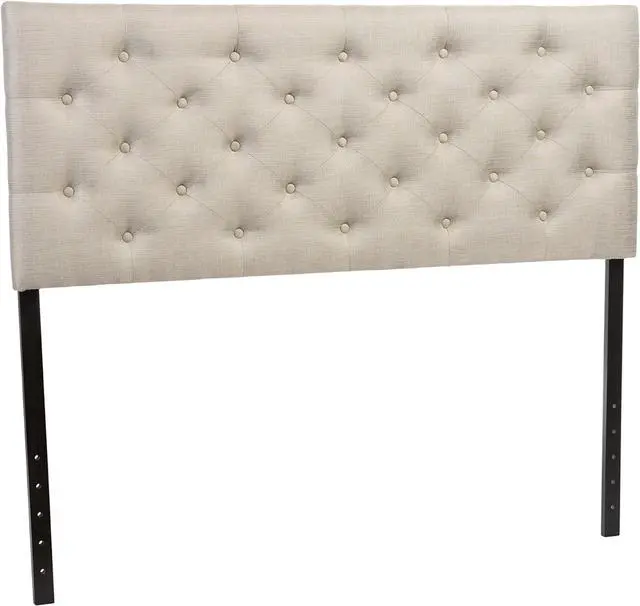 Main image of Baxton Studio Viviana Headboard, Queen, Light Beige