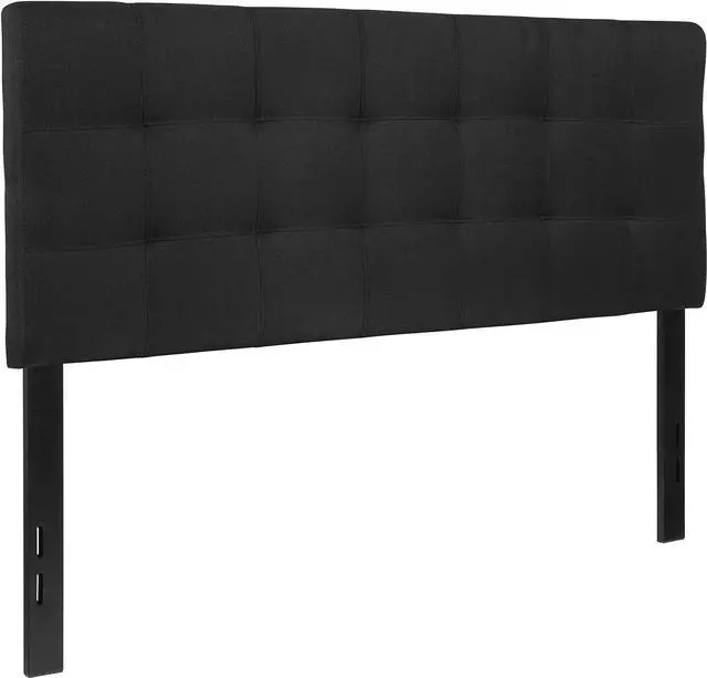 Alt view image 3 of 7 - Flash Furniture Bedford Tufted Upholstered Headboard for Full Size Bed, Contemporary Fabric Tufted Headboard with Adjustable Height, Black