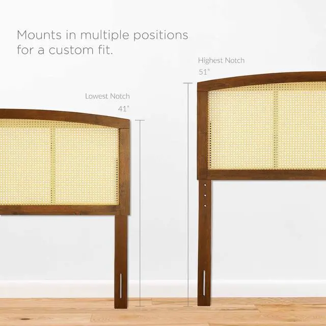 Alt view image 2 of 7 - Modway Halcyon Cane Woven Rattan King Headboard in Walnut
