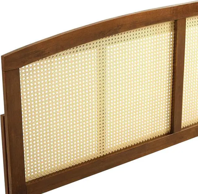 Alt view image 5 of 7 - Modway Halcyon Cane Woven Rattan King Headboard in Walnut