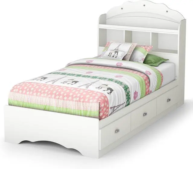 Alt view image 4 of 7 - South Shore Tiara Bookcase Headboard, Twin, White