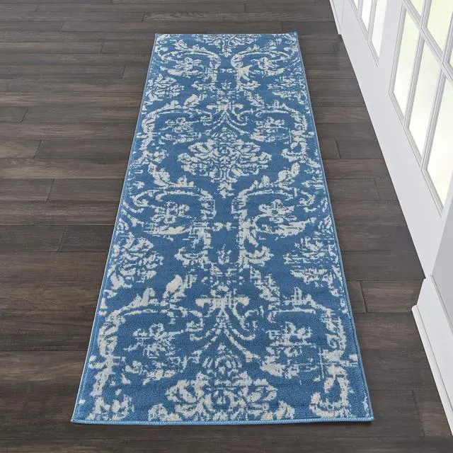 Main image of Nourison Jubilant JUB09, 2'3" x 7'3", Blue