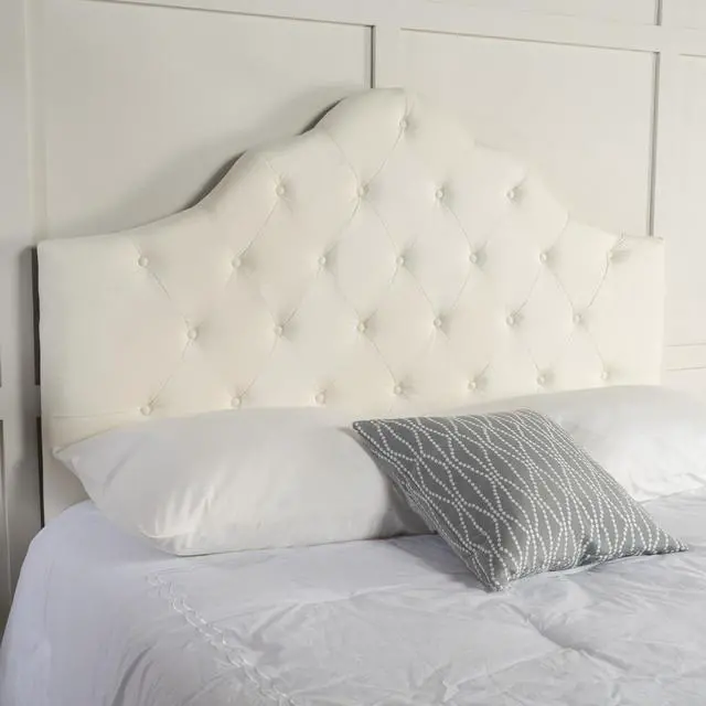 Main image of Christopher Knight Home Marlen Headboard - Fully Upholstered, Queen / Full, Ivory
