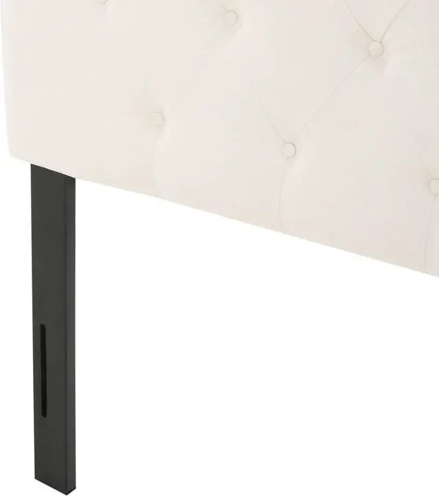 Alt view image 4 of 6 - Christopher Knight Home Marlen Headboard - Fully Upholstered, Queen / Full, Ivory