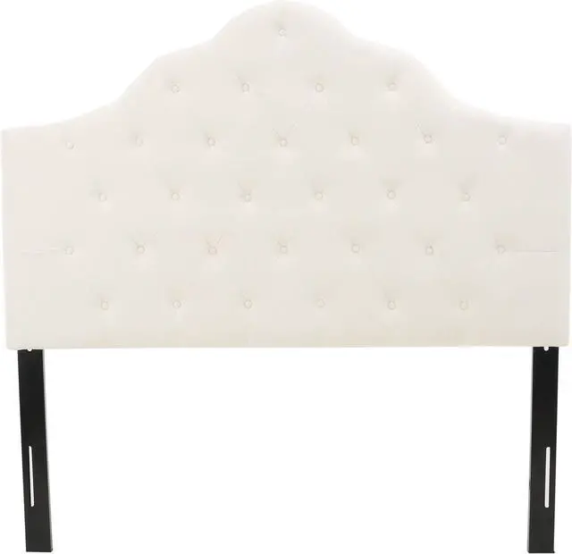 Alt view image 3 of 6 - Christopher Knight Home Marlen Headboard - Fully Upholstered, Queen / Full, Ivory