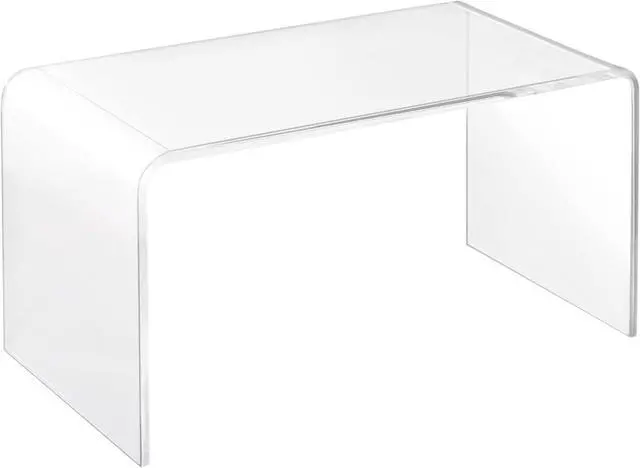 Main image of HOMCOM 32" Long Rectangle All Acrylic 15mm Thick Waterfall Coffee Table, Clear