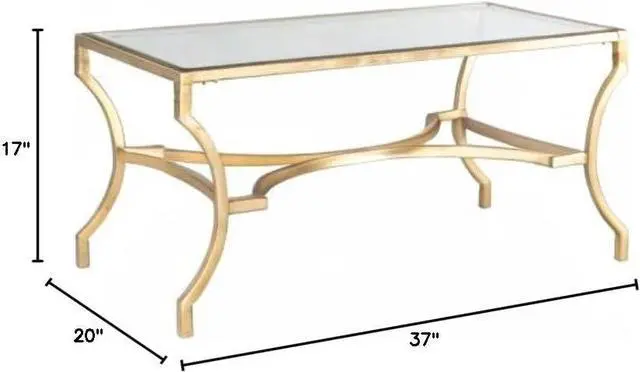 Alt view image 3 of 4 - Safavieh Home Collection Alphonse Gold Coffee Table