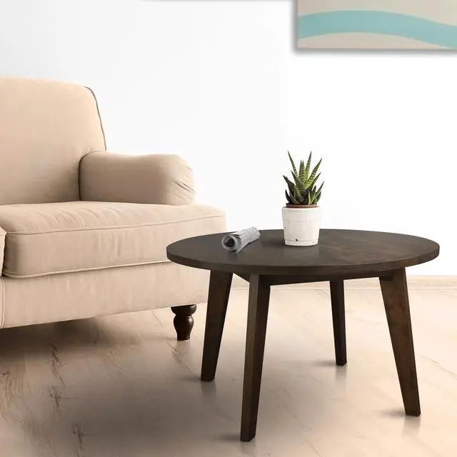 Alt view image 2 of 7 - American Trails Genuine 100% Hardwood Round Coffee Table - Antique Cherry