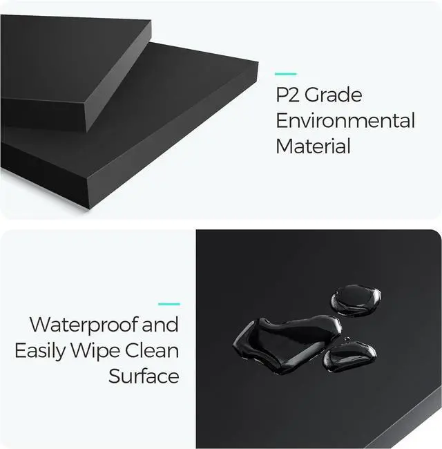 Alt view image 6 of 7 - LINSY HOME Farmhouse Coffee Table with Storage, Wood Coffee Table for Living Room, Open Display Area and Storage Drawers with Metal Handles, Chic Style with Curved Base, Black