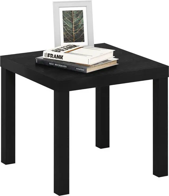 Alt view image 5 of 6 - Furinno Classic Homey Square Parsons Side End Table, 1-Pack, Black