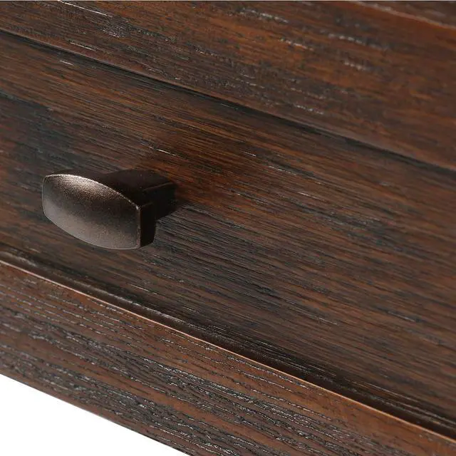 Alt view image 7 of 7 - SIMPLIHOME Warm Shaker SOLID WOOD 20 inch Wide Rectangle Rustic End Table in Distressed Charcoal Brown with Storage, 1 Drawer, 1 Shelf, for the Living Room and Bedroom