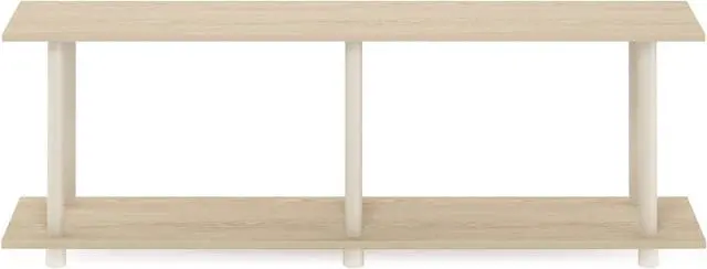 Alt view image 7 of 7 - Furinno Turn-N-Tube No Tools Modern Rectangle Side Table, Bauhaus Oak/Beige