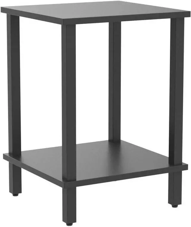 Alt view image 5 of 7 - TUTOTAK End Table, Set of 2, Side Table, Nightstand, 2-Tier Storage Shelf, Sofa Table for Small Space, Living Room, Bed Room TB01BK035