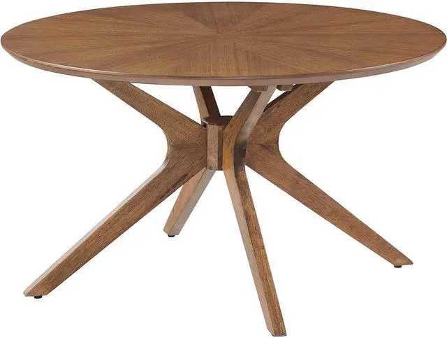 Main image of Modway EEI-6557-WAL Crossroads Round Wood Coffee Table, Walnut