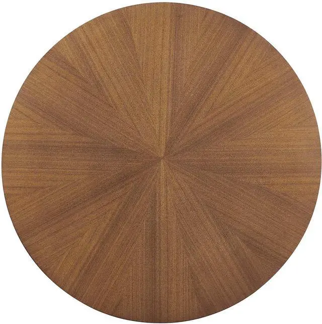Alt view image 6 of 7 - Modway EEI-6557-WAL Crossroads Round Wood Coffee Table, Walnut