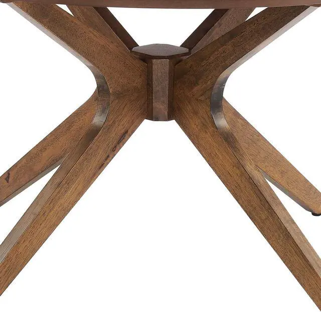 Alt view image 7 of 7 - Modway EEI-6557-WAL Crossroads Round Wood Coffee Table, Walnut