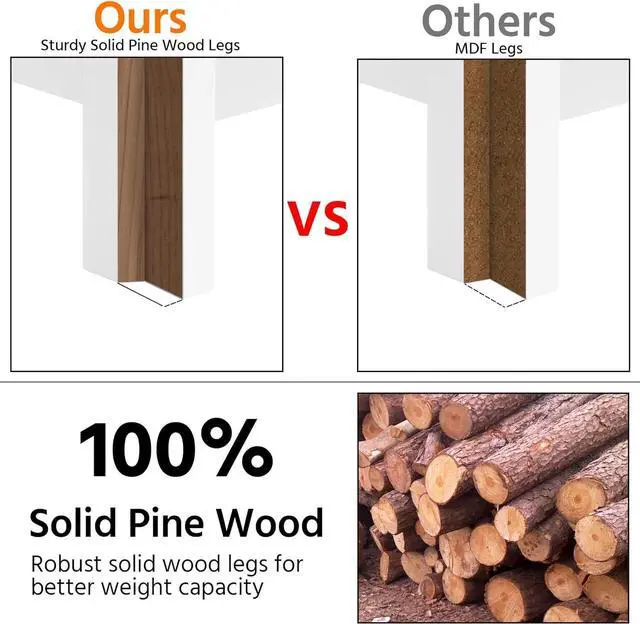 Alt view image 7 of 7 - Yaheetech Simple X-Design Cocktail Coffee Table with Storage Shelf, Farmhouse 2-Tier Center Table for Living Room Office, Sturdy Structure, White